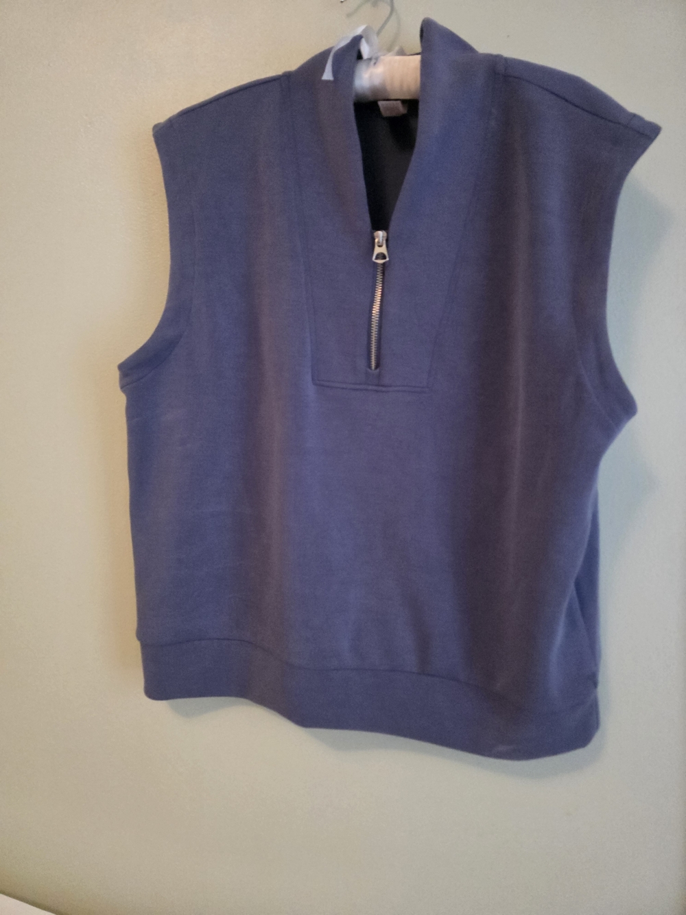 Yogalicious Half-Zip Vest in Dusty Blue